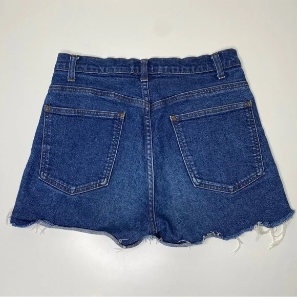 J. Crew High Rise Raw Hem Denim Shorts Sz 6 - Picture 2 of 4